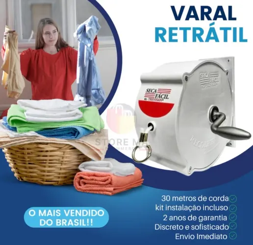 Varal retrátil NOVO