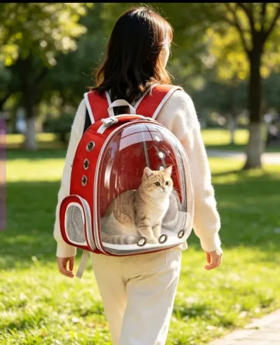 Mochila Pet Astronauta, nova, ainda com o plástico protetor e etiqueta 