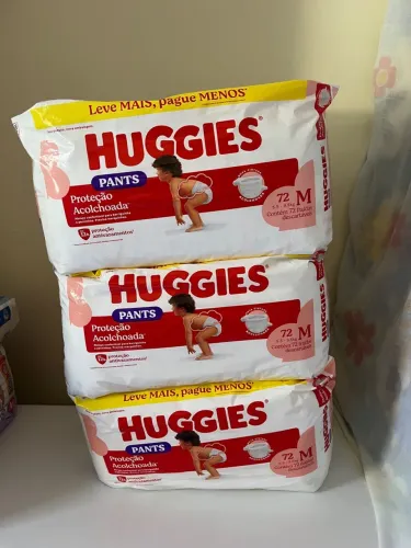Fralda Huggies Pants Proteção acolchoada tamanho M 