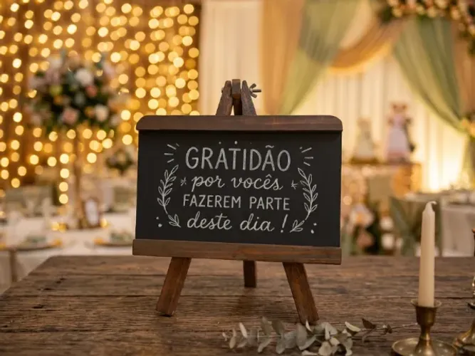 Lousa Rústica com Cavalete - Placa Decorativa