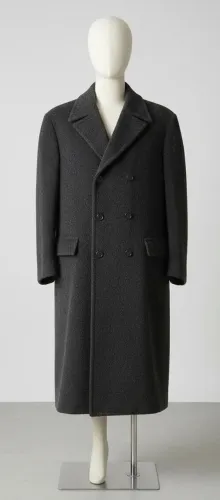 Elegante Casaco / Sobretudo Preto Grande com Lã de Camelo - Oferta Namorados!