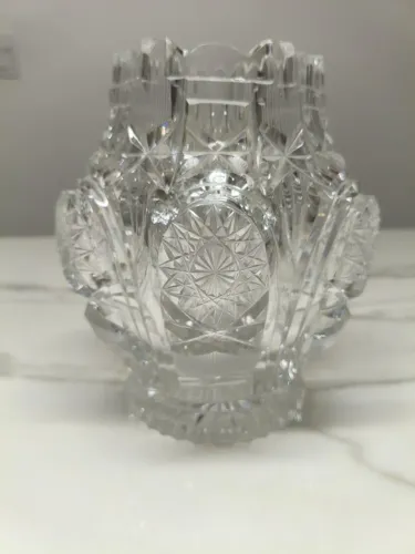 VASO DE CRISTAL EUROPEU LAPIDADO