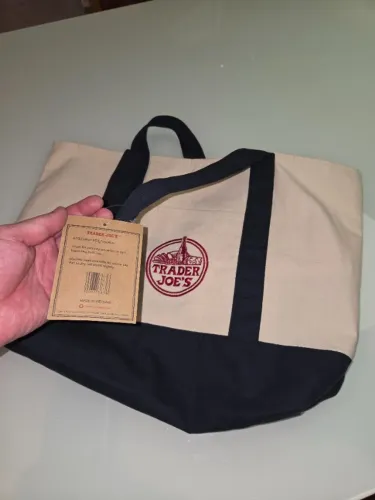 Bolsa americana Trader Joe ?s original, ecobag reutilizável, tamanho grande, bolso frontal