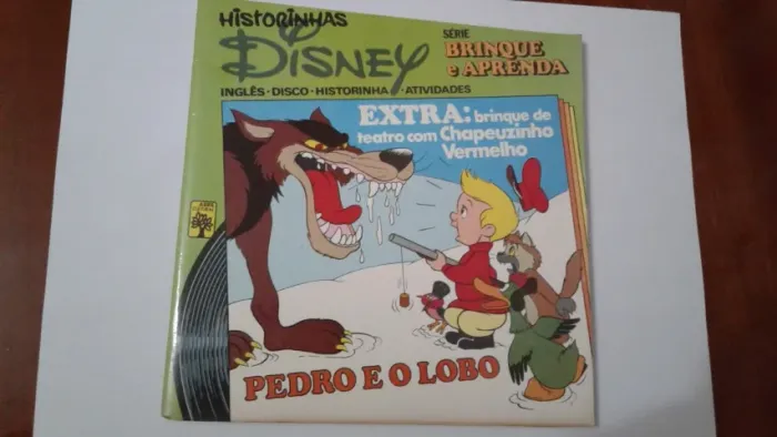 Disquinho Brinque e Aprenda Pedro e o Lobo Disney antigo