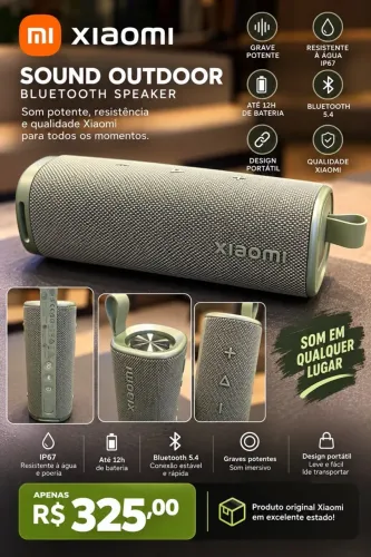 Caixa de Som Xiaomi Sound Outdoor 30W - Nova e Lacrada
