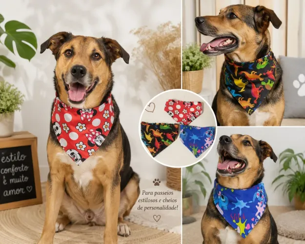 Bandanas Pet com elástico
