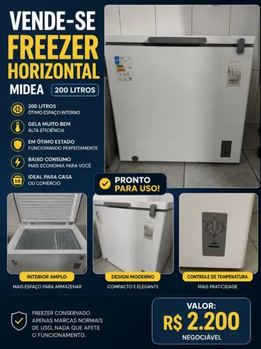 Vende se freezer 200 litros