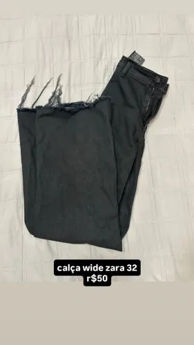 calça wide zara