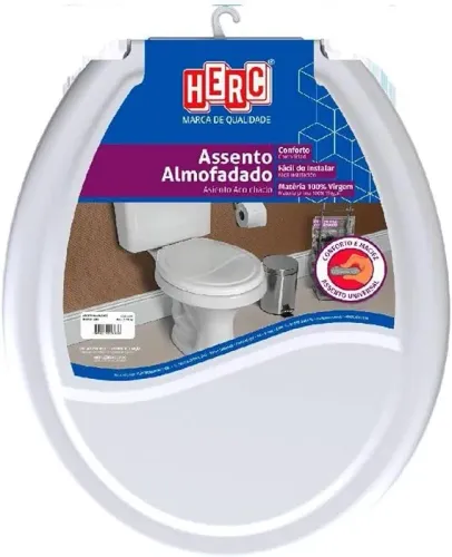 Assento Sanitário Herc Prime Almofadado Branco