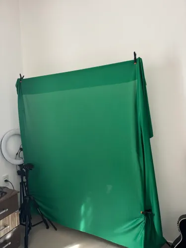 Fundo Chroma Key Completo (Varal+Tecido)