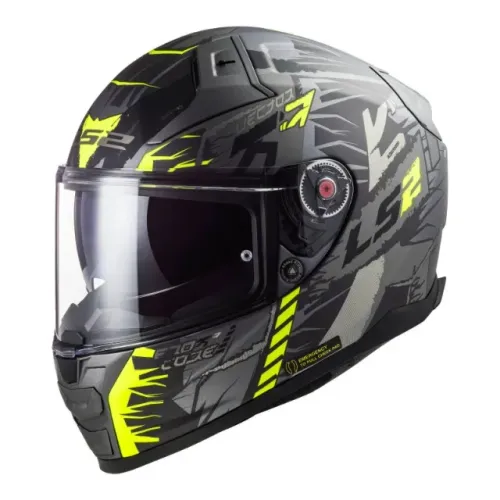NOVO NA CAIXA - Capacete LS2 FF811 Vector II Techbot Gray Yellow - Tamanho L / 60