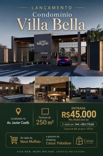 LANÇAMENTO - Lotes c/ ENTRADA R$45.000 - Próx. Ao Shopping Catuaí