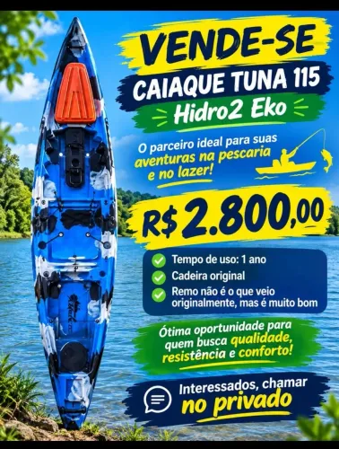 Caiaque Tuna 115 seminovo negociável 