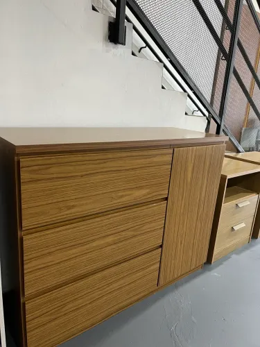 Cômoda com sapateira 100%MDF cor freijó 
