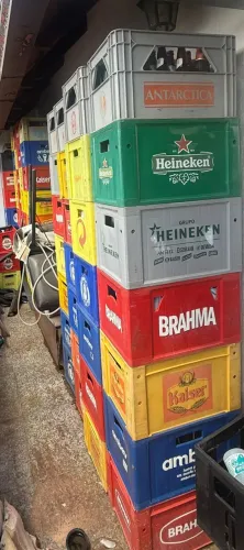 Engradado com garrafas