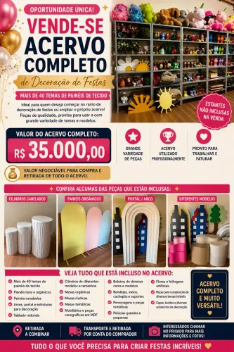 Acervo Completo para Decoração de Festas