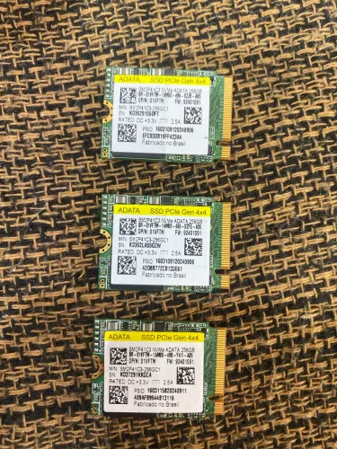 Memória SSD PCle gen 4x4 256gb