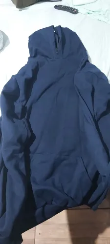 Casaco moleton azul marinho tamanho grande