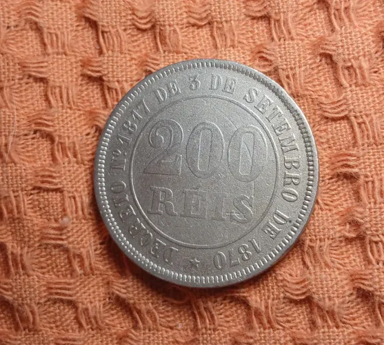 Moeda 200 Réis 1.877