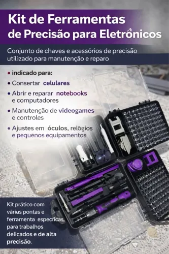 Kit de chaves de fenda de precisão 115 em 1