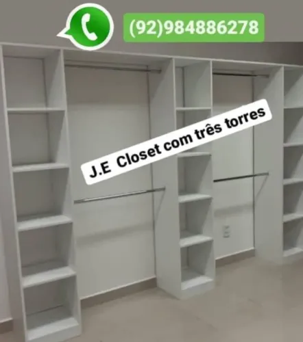 Closet em mdf de 3 torres 