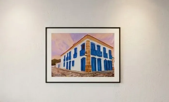 Quadro Paraty Casa Da Cultura A3 Com Moldura - Arte Autoral