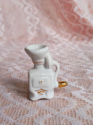 moinho em porcelana anos 70 lindo floral vintage raro antigo antiquario decoração bibelô