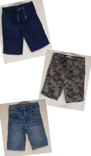 Kit 3 bermudas Tam 10 anos