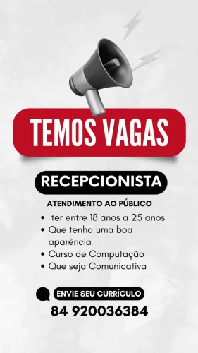 Oportunidade de emprego 