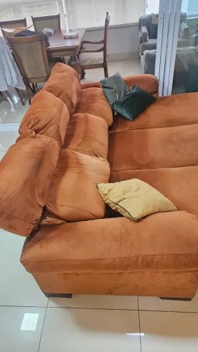 Sofá 3 lugares retrátil e reclinável<br>Poltrona Pé<br>Poltrona Pé Palito