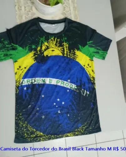 Camiseta do Torcedor do Brasil Black Tamanho M
