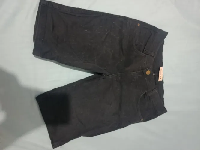 Bermuda Jeans Preta Masculina Tamanho 42