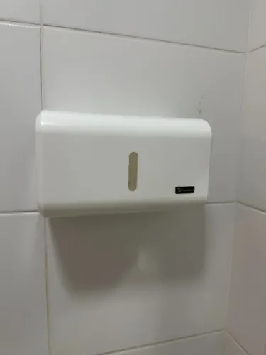 Dispenser papeleira branca para papel toalha banheiro + 500 folhas