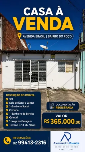 Casa a Venda no Poço Avenida Brasil