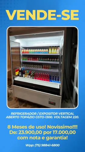 Vende-se este balcão de refrigeração em perfeito estado