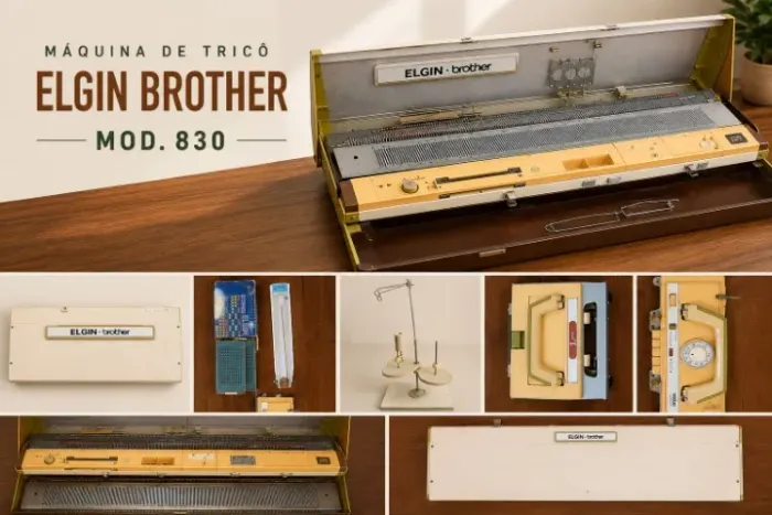 Máquina de Tricô Elgin Brother Mod.830