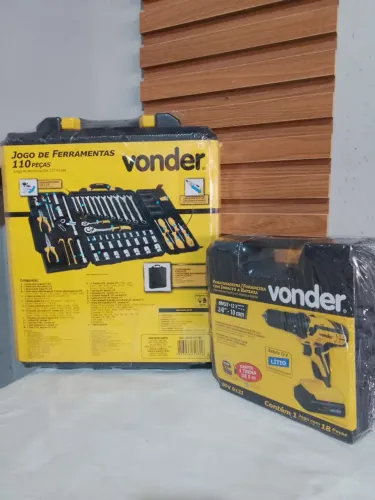 JOGO FERRAMENTAS VONDER 110 PCS / PARAFUSADEIRA C/ IMPACTO C ACESSÓRIOS