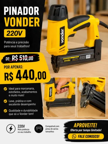 Pinador Vonder 220V - Lacrado na caixa