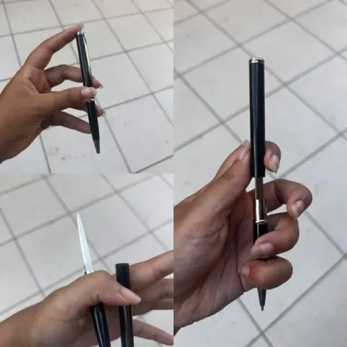 Caneta Canivete (ela escreve normalmente)