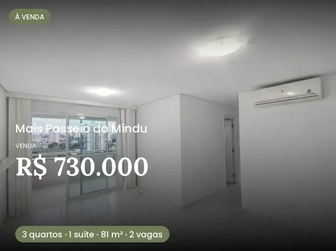 VENDO APTO - MAIS PASSEIO DO MINDU - 3 QUARTOS