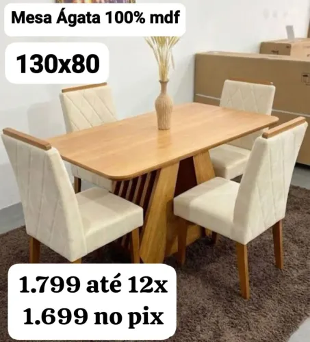 Mesa de 4 lugares promoção imperdivel entregamos