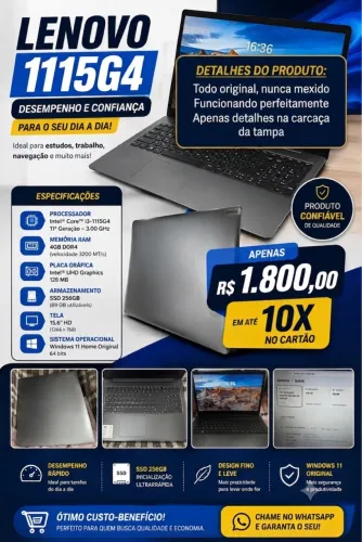 Notebook i3 - 11 geração