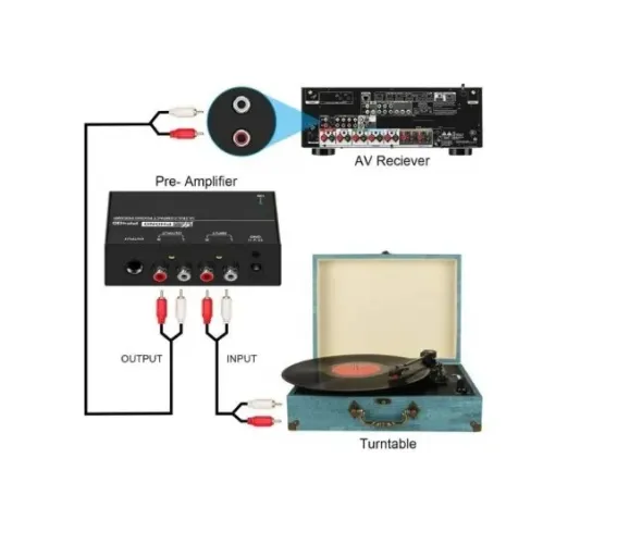 Pre Amp Pp400 para Toca Discos Vitrola LP Ultra Compact Phono