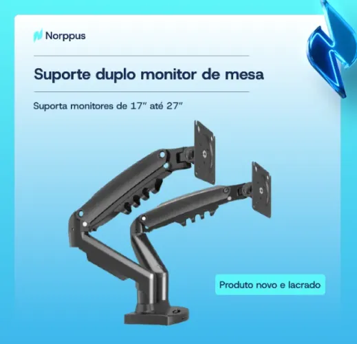 Suporte Duplo Monitor de Mesa - Monitores de 17" a 27"