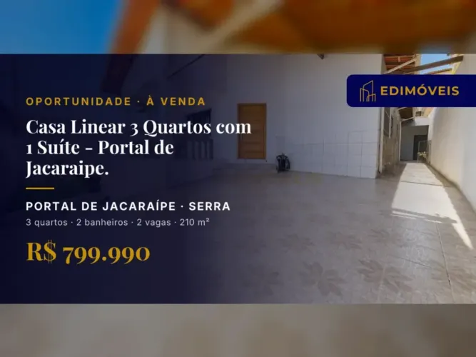 Casa 3 quartos no Portal de Jacaraípe, conforto e praticidade para sua família