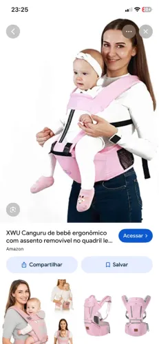 Canguru com assento