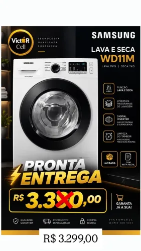 Lava e Seca Samsung | Lacrada | Nova | WD11M