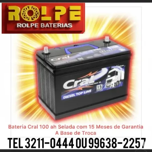Bateria de Caminhão 100ah Cral \ 15 Meses de Garantia
