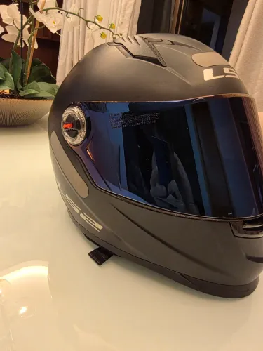 Capacete moto LS2 Novíssimo, sem arranhão. Melhor viseira do mercado - Espelho Azul