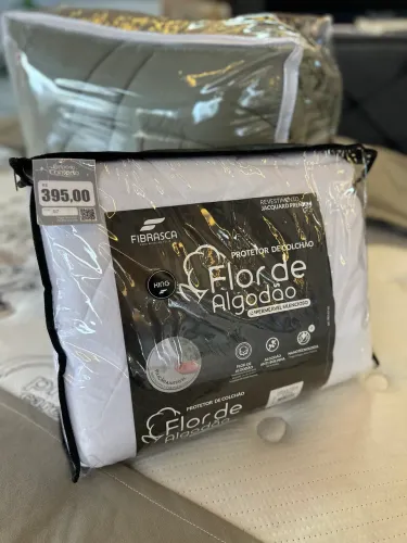 PROTETOR DE COLCHÃO IMPERMEÁVEL FLOR DE ALGODÃO SUPER KING FIBRASCA